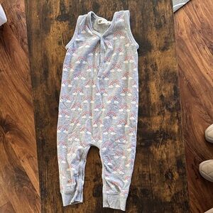 Gray Sleeveless Rainbow Jumpsuit